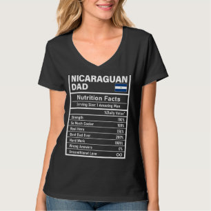 Mens Nicaraguan Dad Nutrition Facts Father's Day N T-Shirt