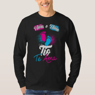 Mens Niña O Niño Tu Tio Te Ama  Revelación De Gene T-Shirt