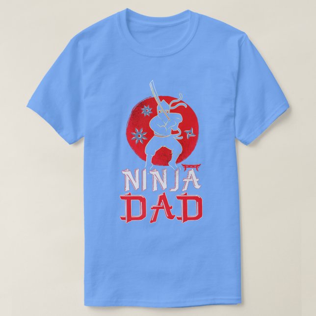 Mens Ninja Dad  Ninja Accessories Ninja Costume Fu T-Shirt (Design Front)