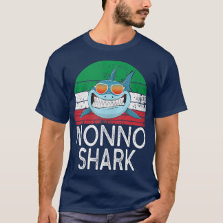 Mens Nonno Shark Italian Grandpa Funny Vintage Tan T-Shirt