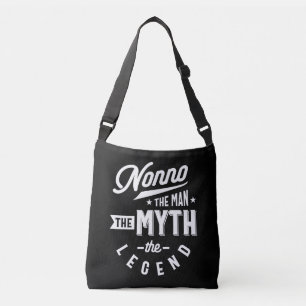Mens Nonno The Man The Myth The Legend T-shirt Fat Crossbody Bag