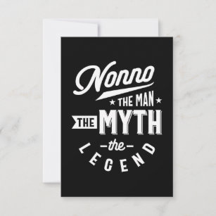 Mens Nonno The Man The Myth The Legend T-shirt Fat RSVP Card