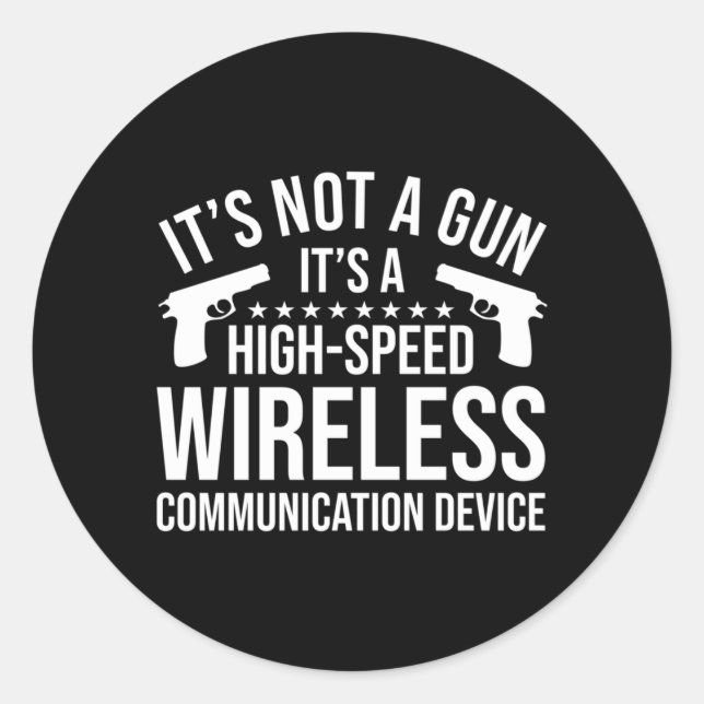 Mens Not A A Wireless Communication Device Funny Classic Round Sticker (Front)