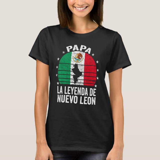 Mens Nuevo Leon Papa Mexican Dad Nuevo Leon Father T-Shirt (Front)