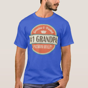 Mens Number 1 Grandpa 1 Grandfather Fathers Day G T-Shirt