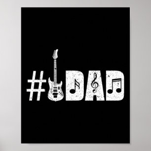 Mens Number 1 Guitar Dad Music Lover Funny Gifts F Poster