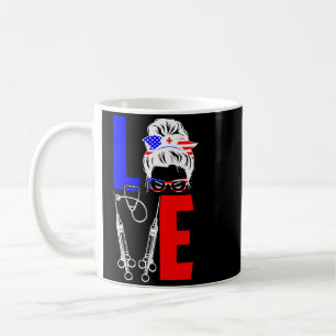 Mens Nurse Love 4th Of July Aamerican Flag Coffee Mug