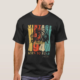 Mens October 1947 75 Year Old Limited Edition Lion T-Shirt