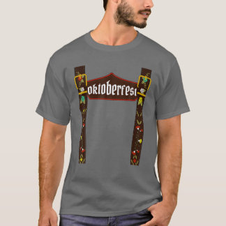 Mens October Lederhosen Costume Oktoberfest Bavari T-Shirt