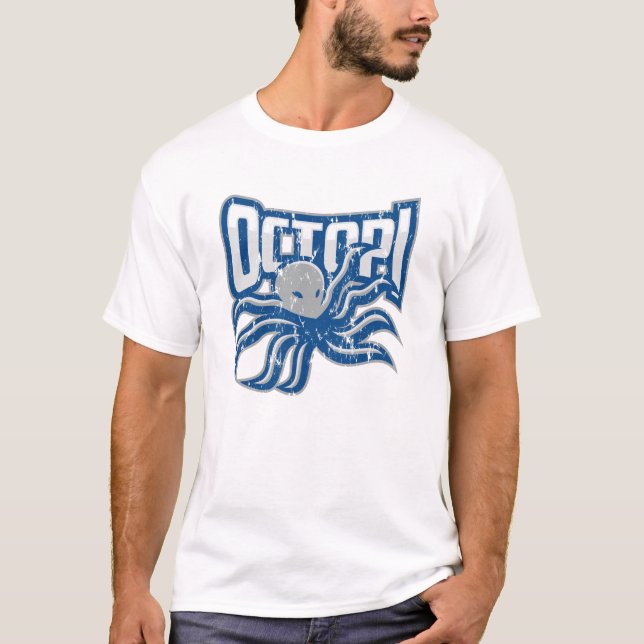 Men's Octopi Distressed T T-Shirt (Front)