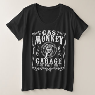 Mens Official Gas Monkey Garage Blood Sweat Beers Plus Size T-Shirt