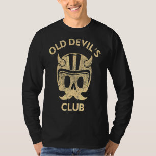 Mens Old Devil's Club Biker & Race Car Enthusias T-Shirt