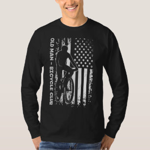 Mens Old Man Bicycle Daddy Cyclist Road Bike T-Shirt
