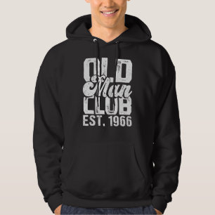 Mens Old Man Club Est 1966 Senior Citizen Humour Hoodie