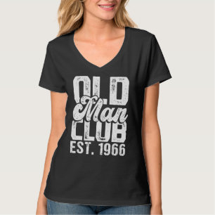 Mens Old Man Club Est 1966 Senior Citizen Humour T-Shirt