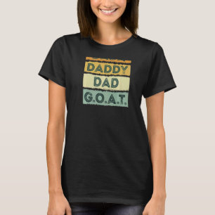 Mens On Back Father's Day Dada Daddy Dad G O A T F T-Shirt