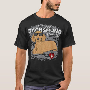 Mens One Cool Dachshund Grandpa Pet Lover T-shirt
