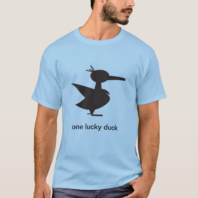 Men's One Lucky Duck Cotton T-Shirt  (Front)