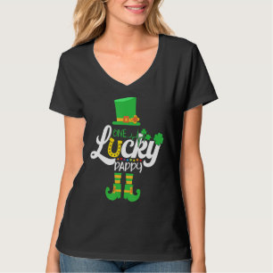 Mens One Lucky Pappy Family Matching St Patricks D T-Shirt