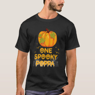 Mens One Spooky Poppa Funny Dad Family Halloween M T-Shirt