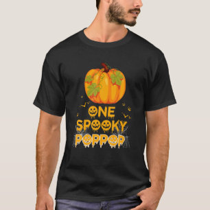 Mens One Spooky Poppop Funny Dad Family Halloween T-Shirt