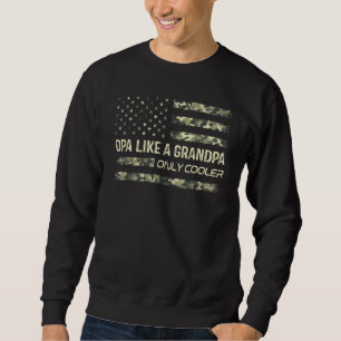 Mens Opa Like A Grandpa Only Cooler For Men Retro Sweatshirt