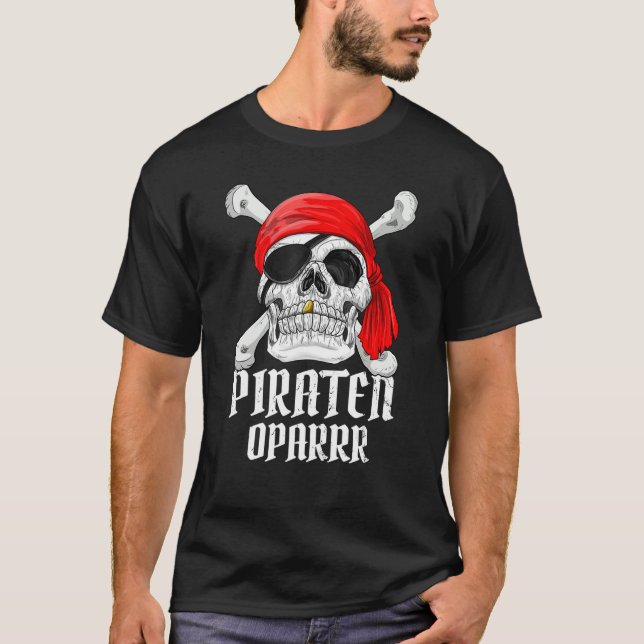 Mens Oparrr Pirate Shirt Grandpa Pirate Costume Fa (Front)