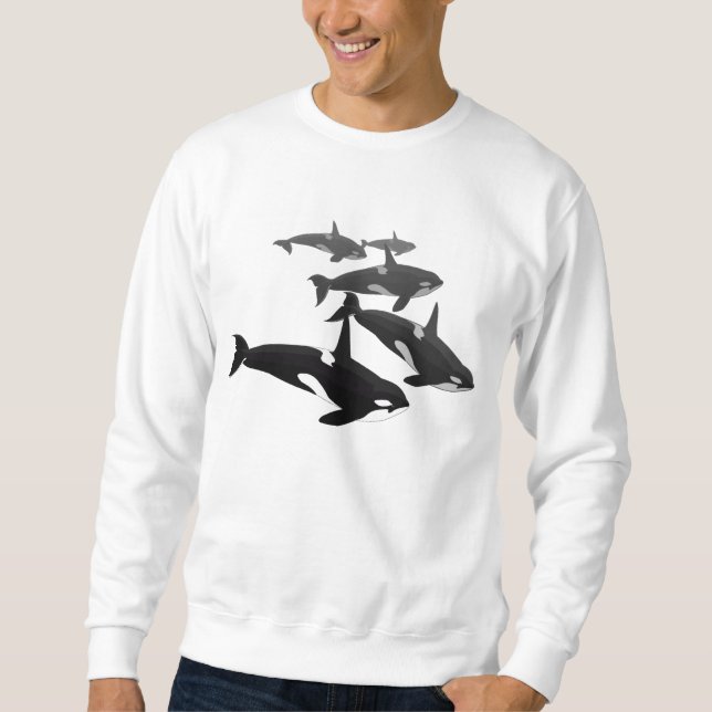 Men's Orca Whale Shirt Killer Whale Art Sweatshirt (Front)