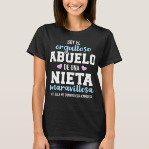 Mens Orgulloso abuelo de una nieta maravillosa T-S T-Shirt