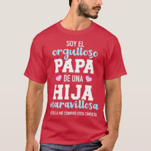 Mens Orgulloso papa de una hija maravillosa T-Shirt