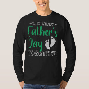 Mens Our First Father S Day Papa Child Father T-Shirt