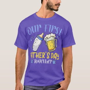 Mens Our First Father's Day Together Dad and Son D T-Shirt