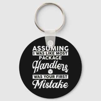 Mens Package Handler Flying Bisonrel - Great Funny Key Ring