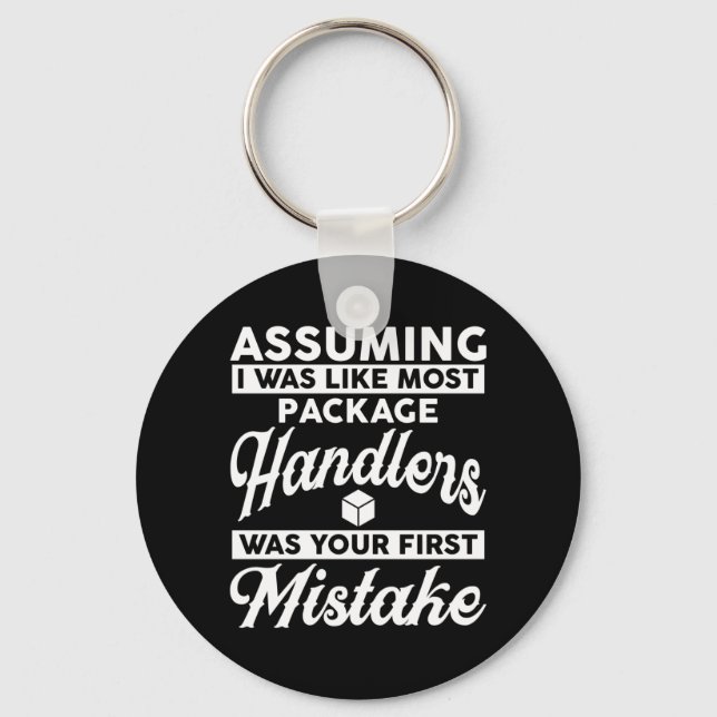 Mens Package Handler Flying Bisonrel - Great Funny Key Ring (Front)