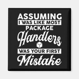 Mens Package Handler Flying Bisonrel - Great Funny Magnet