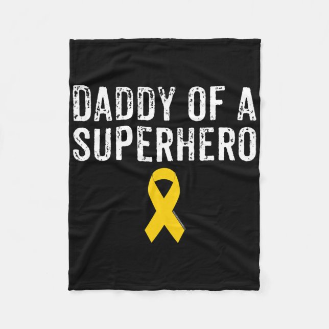 Mens Paediatrics Childhood Cancer Awareness Daddy  Fleece Blanket (Front)