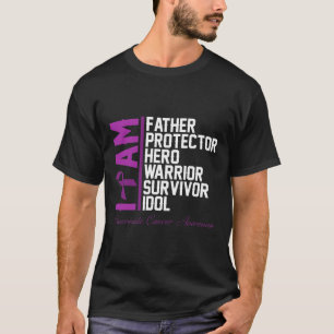 Mens Pancreatic Cancer Awareness I Am Father Hero T-Shirt