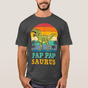 Mens Pap Papsaurus T Re Dinosaur Funny Pap Pap Sau T-Shirt