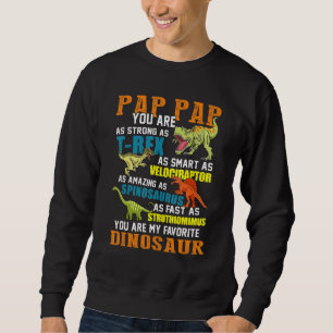 Mens Pap Papsaurus T Rex Dinosaur Pap Pap Saurus F Sweatshirt