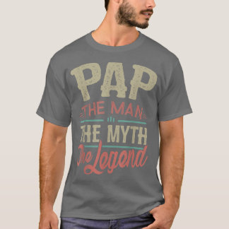 Mens Pap T from Grandchildren Pap the Myth the Leg T-Shirt