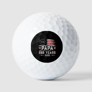 Mens Papa American Flag 250 Years 4th of July Gran Golf Balls