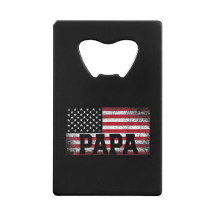 Mens Papa American Flag Father's Day 4th of July G