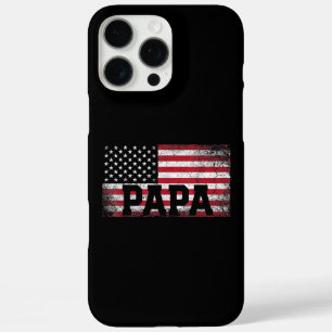 Mens Papa American Flag Father's Day 4th of July G iPhone 16 Pro Max Case