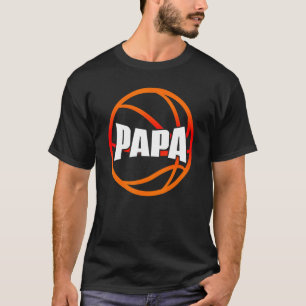 Mens Papa Basketball Dad Mens Basketball T-Shirt