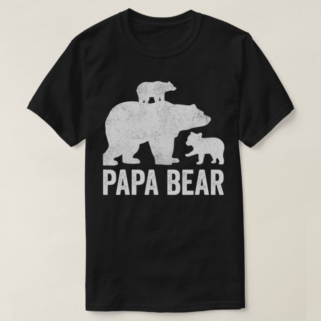 Mens Papa Bear Fathers Day Grandad s, Fun 2 Cub Ki T-Shirt (Design Front)