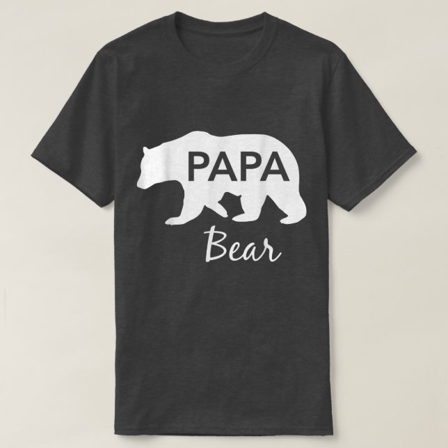 Mens Papa Bear Great Gift For Dad Grandpa Father D T-Shirt (Design Front)