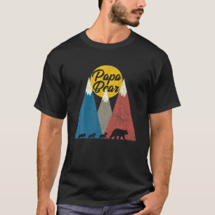 Mens Papa Bear Shirt Three Cubs   Triplet Dad Fath