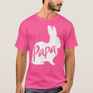Mens Papa Bunny Rabbit Father Daddy Dad Grandpa Ea T-Shirt
