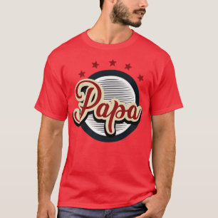 Mens Papa Family Matching Dad Grandpa Vintage Fath T-Shirt