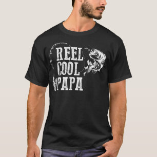 Mens Papa Fishing Reel Cool Papa  T-Shirt
